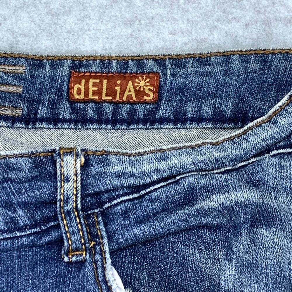 dELiAs Reese Bootcut Flap Rear Pocket Denim Jeans Blue Womens Size 19/20 90s Y2K - Picture 11 of 12